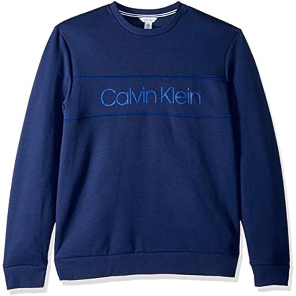 Calvin Klein Royal Blue Crewneck Sweater Men’s Sz M Casual Cozy Unisex Cotton - Picture 10 of 10